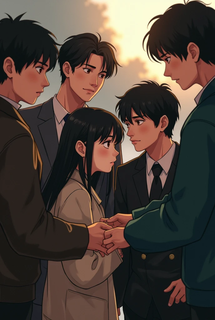 Rebel attacks intensified, and the boys redoubled their efforts to protect Sungmin. Each of them developed a special bond with her., forming a family united by loyalty and love. However, The deepest bond was the one shared by Namjoon and Sungmin. Namjoon realized that Sungmin was not only his mission, but his soul mate, a predestined companion.