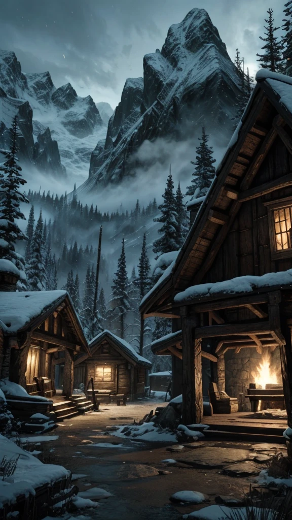 Skyrim, bandit camp, background image