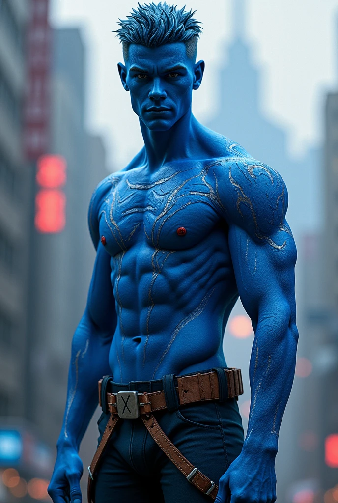 Blue teenage man (x man movie) (delgado)