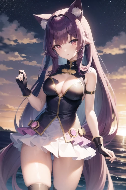 Anime girl with long purple hair and pink gloves, anime manga robot!! Anime Girl, Marin Kitagawa Fan Art, (Anime Girl), Anime Moe Art Style, Anime Style, Anime Best Girl, Anime !!!!!!!!!!!!!!!, Zero Chan Art, Anime Girl, Cute Anime Manga Style, Anime Art Style, Cute Anime Girl [Guess no Ko], Yokoyari Mengo, Idol Singer, Blue Sky, Sunset