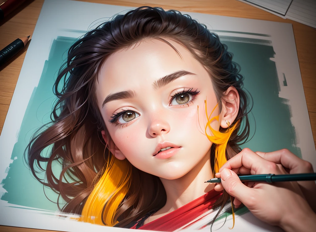 create a drawing in the same art style as mark spusta