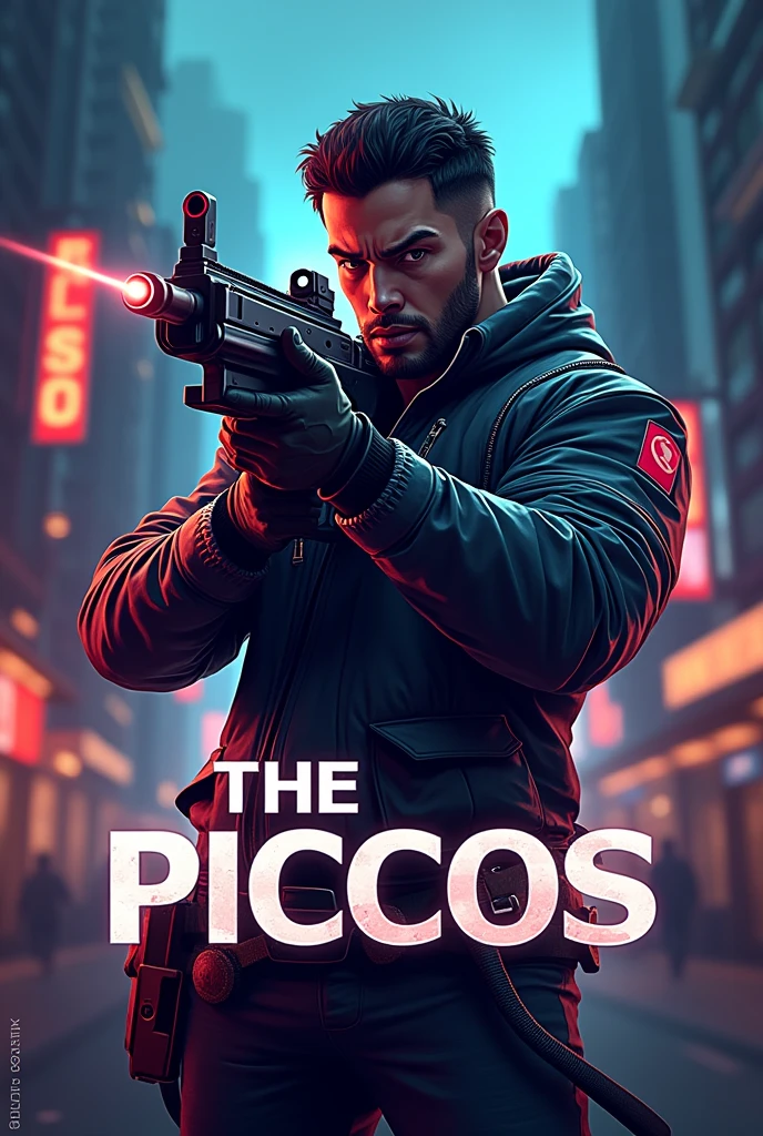 Create a logo for a shooting video game called the picscos