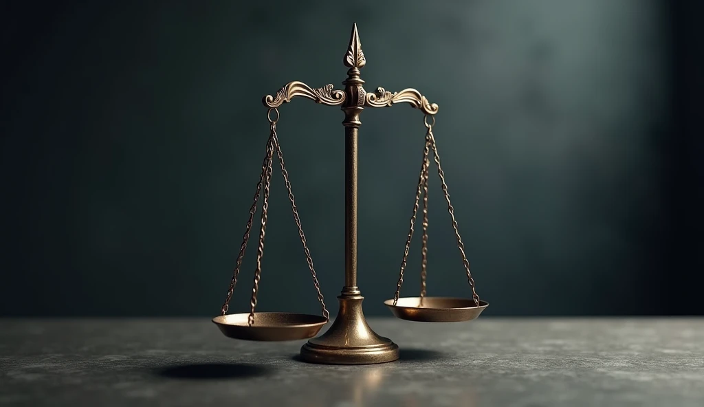 An unbalanced scale: Symbolizing the problem of evil and the apparent incompatibility with the existence of a good God.