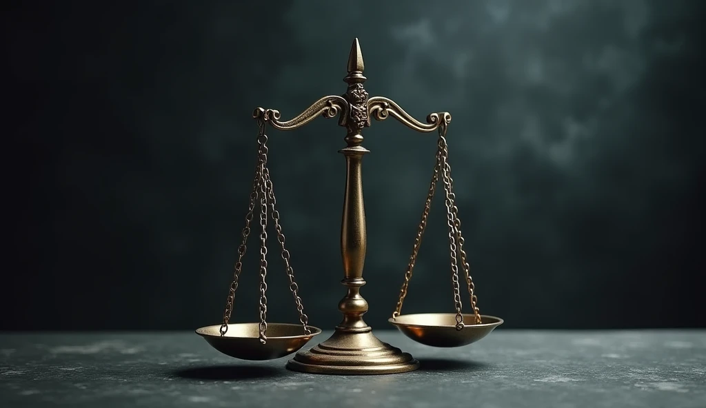 An unbalanced scale: Symbolizing the problem of evil and the apparent incompatibility with the existence of a good God.