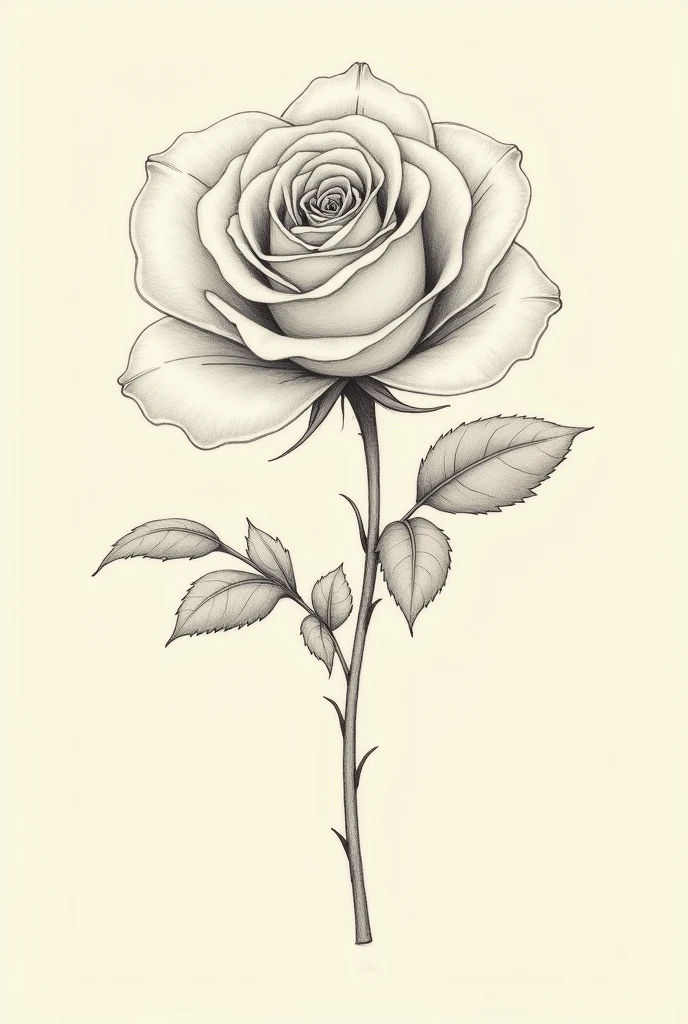 Rose drawn by a human