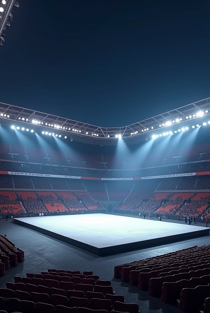 A simple stage at the Allianz Parque stadium 
