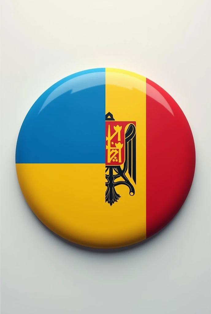 a circle of combination flag half ukraine 🇺🇦 and half moldova flag 🇲🇩for a highlight cover instgrame