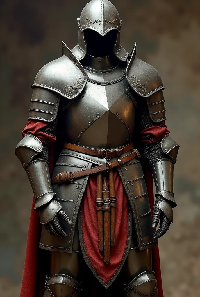 a very unique armor set, it can be disproportionate and weird in shape but still look old and like it's from the medieval ages