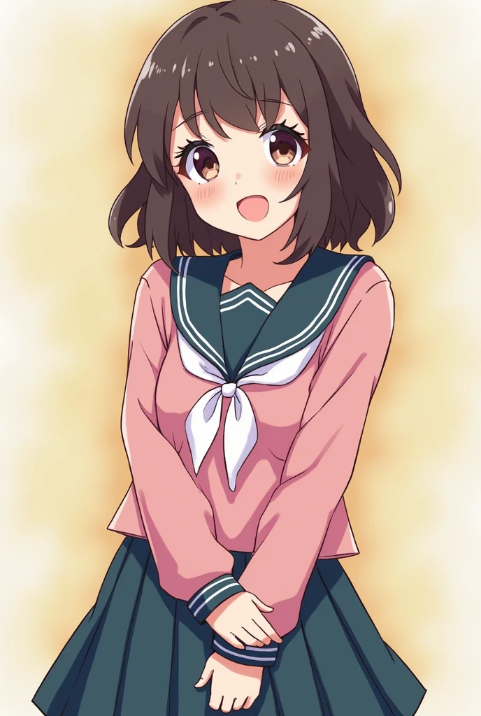 Cute idol high school girl upper body