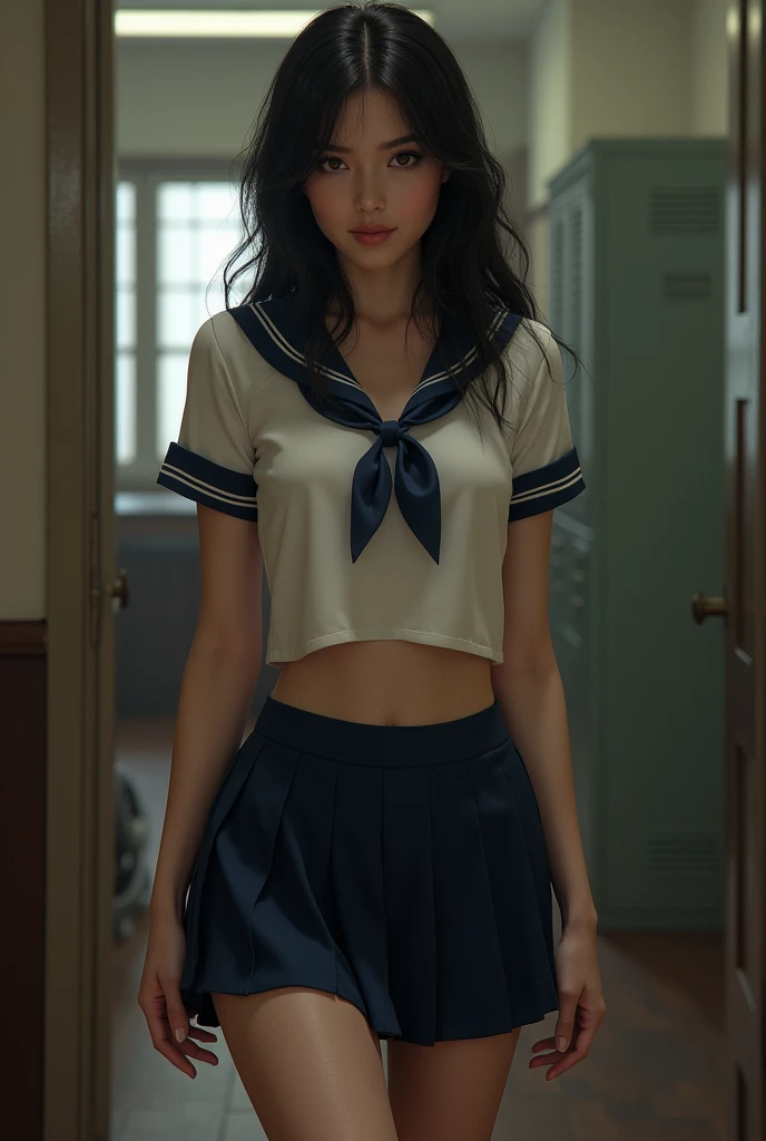 Sexy girl in school uniform