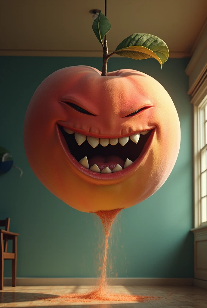 *The small bulge of the ceiling soon grows bigger and bigger, now turning into a large, fat Peach floating up against gravity, giggling with a menacing glare*