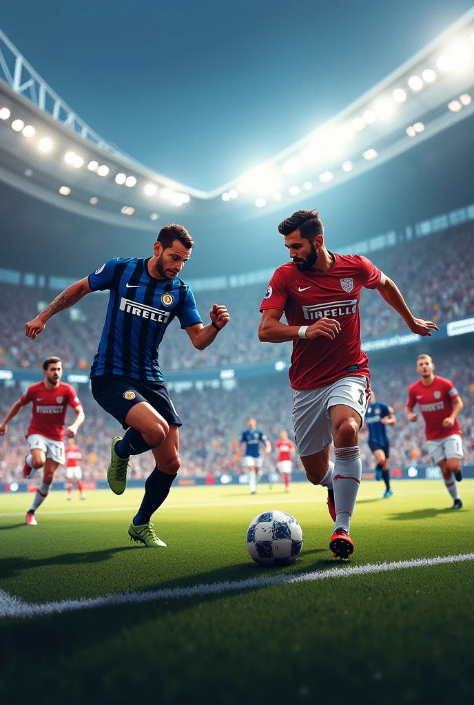 Create me a final image of the Madrid Cup, inter FC vs real sociedad with the logos
