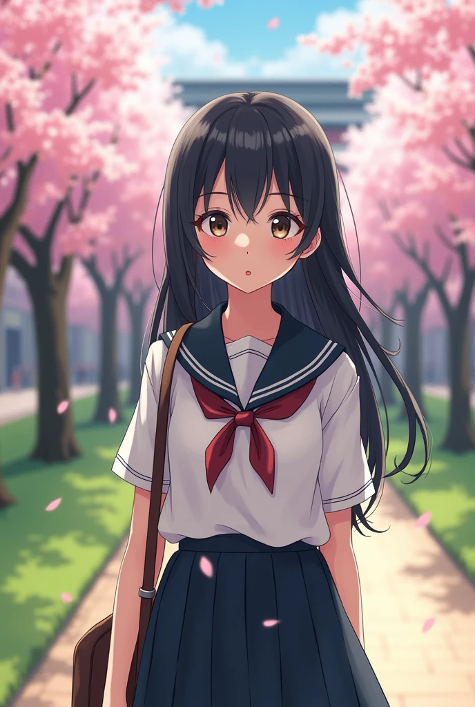 Japanese middle school girl