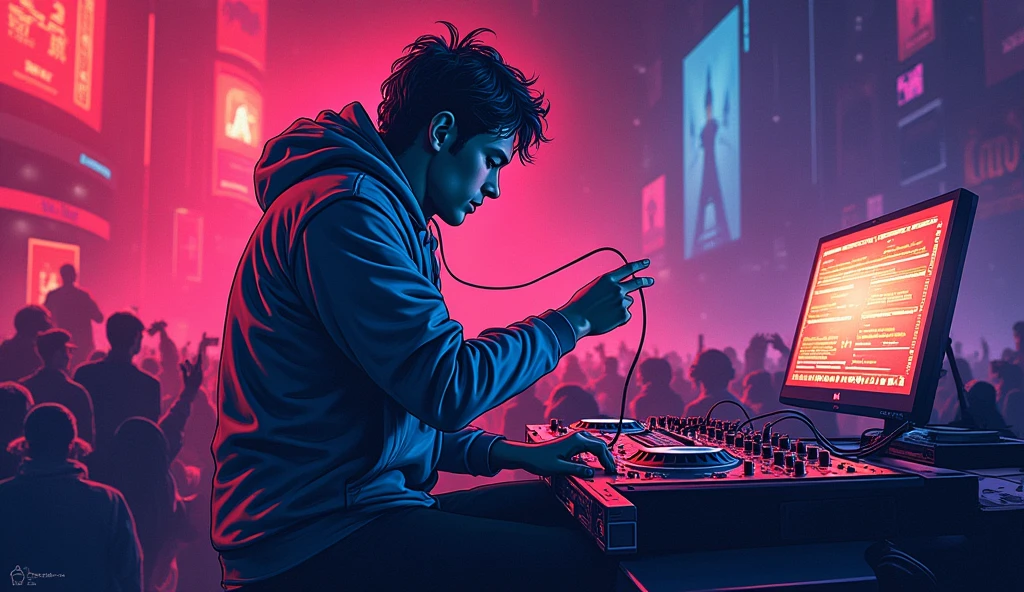 edm music, illustration
