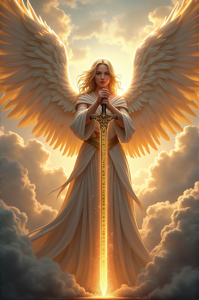 angel man holding sword