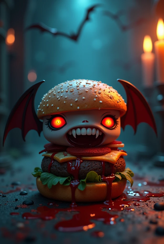animated vampire burger