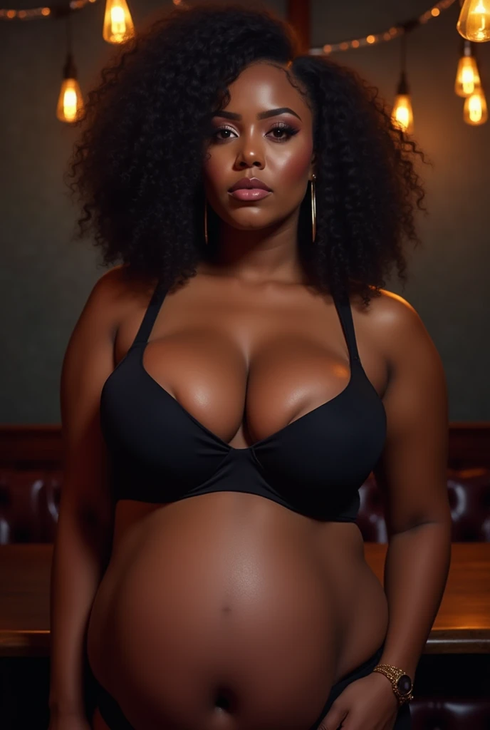 mommy body . mighty plump. 8k resolution . highly detailed . gorgeous woman . very beautiful lady . black woman . mocha skin , p valley , crawl, realistic, crying tears on cheek, humilated face, nightclub, nicey nash