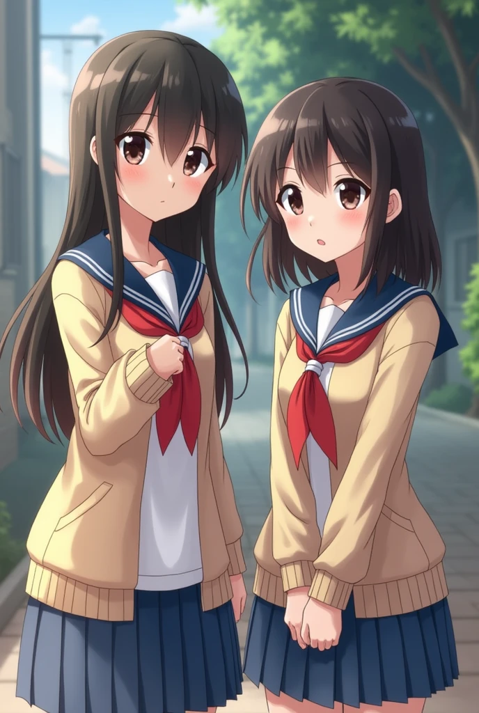 Japanese middle school girls showing their pussies