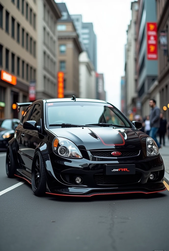 Kia rio jb 2008 tunign black color combined with honda type r