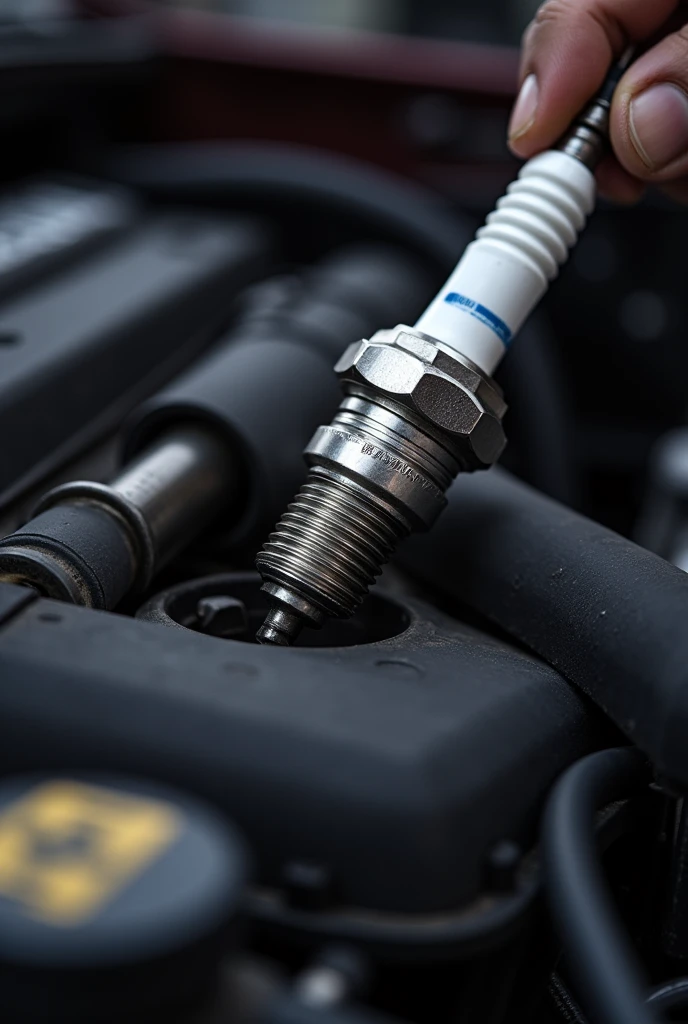 Explain the installation of a hot spark plug