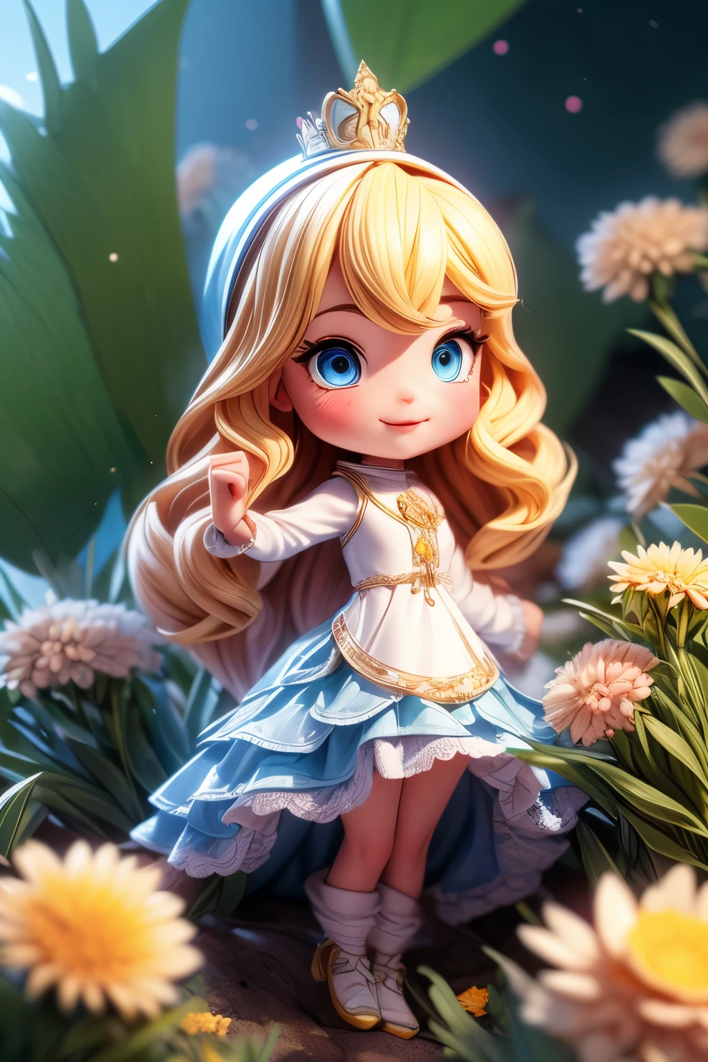 village realisticlying、Virginia Otis 、City of victorian age, Europe. aristocrat girl、Looking up from below、Depiction of blonde hair blue eyes wear long sleeve sheer fabric dress、Various sexy poses、Face smile、Depicts the whole body、