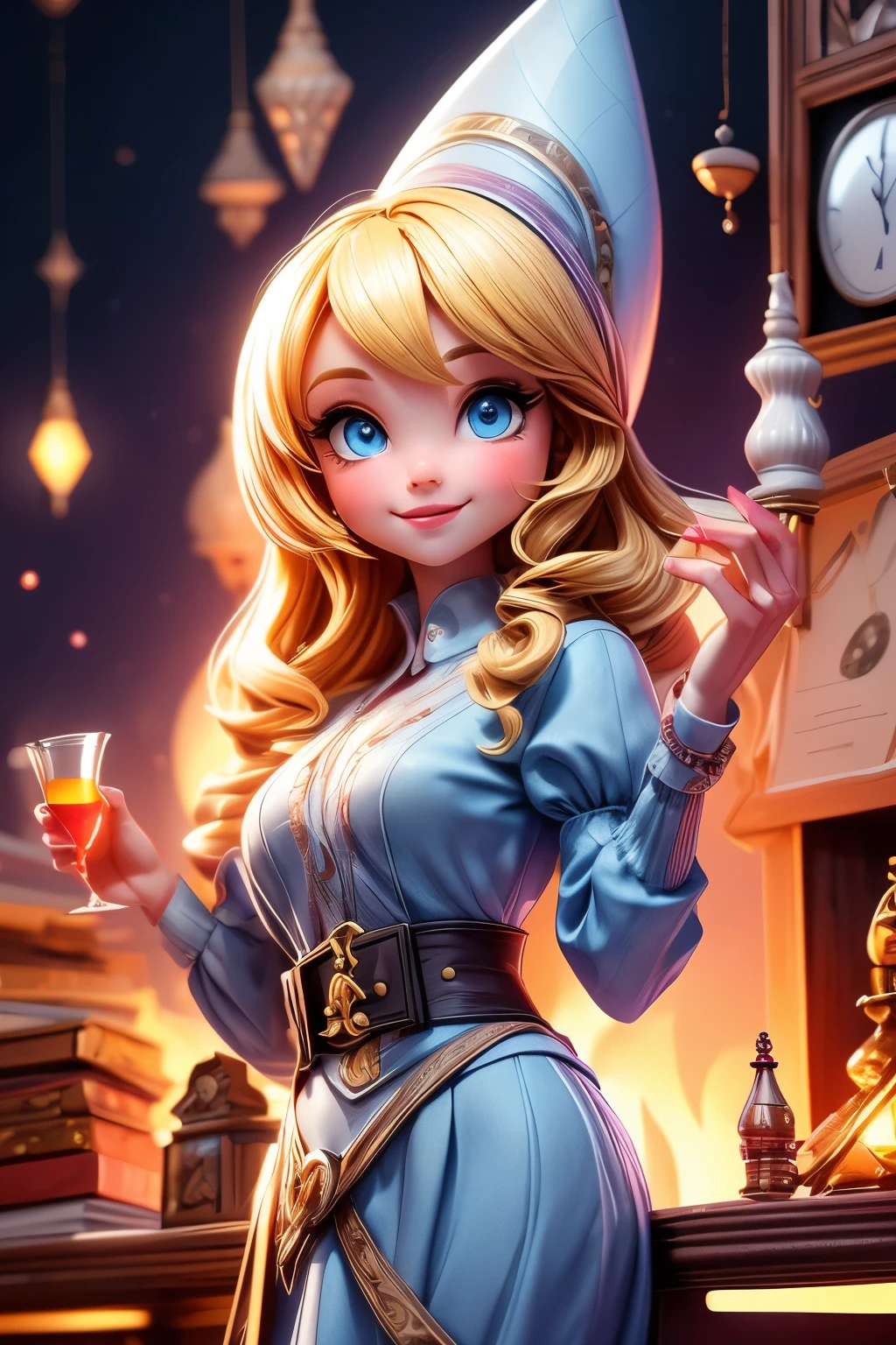village realisticlying、Virginia Otis -yeld giCity of victorian age, Europe. aristocrat girl、Looking up from below、Depiction of blonde hair blue eyes wear long sleeve sheer fabric dress、Various sexy poses、Face smile、Depicts the whole body、