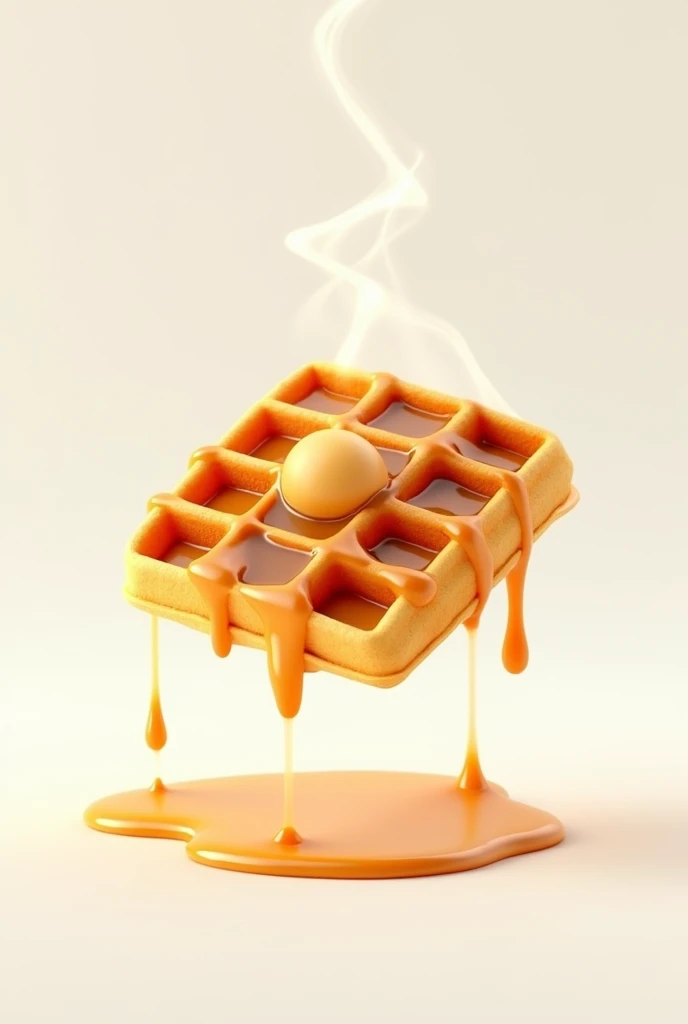 Waffle animation without background and with maple syrup


