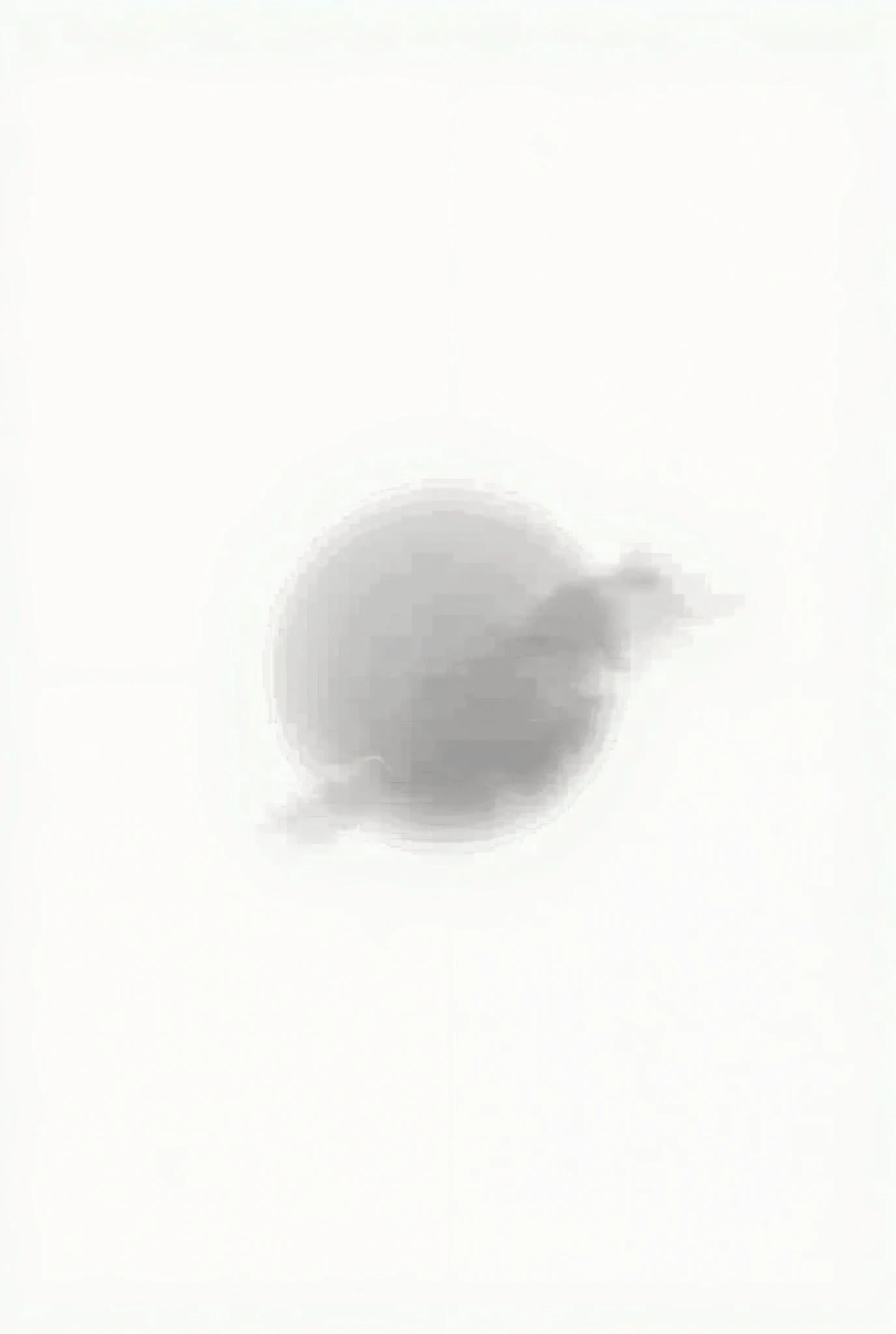 Generates a circular image of a bird's shadow, with a white background.