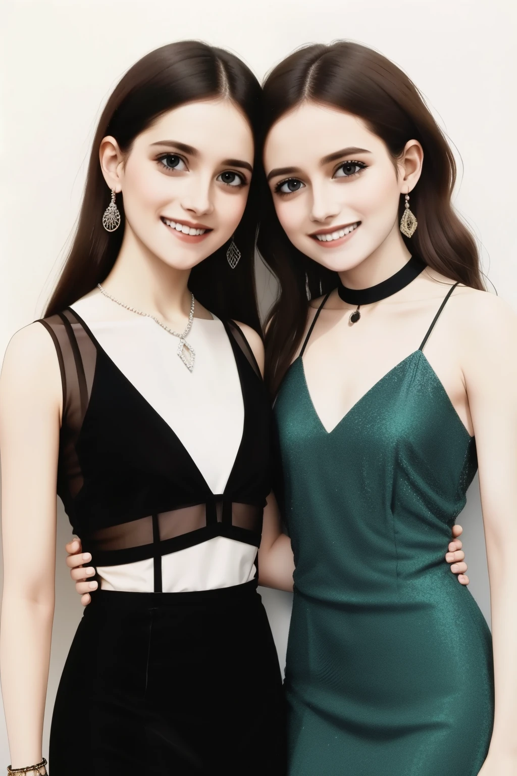A mother and daughter on a magazine cover, vibrant colors, high-resolution, realistic portrayal, fashion-forward, loving bond, trendy attire, captivating smiles, natural beauty, professional lighting, contemporary style, artistic composition