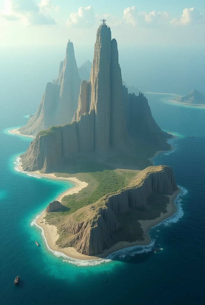 The Great Wall of Sand: Depict China's artificial islands as a futile attempt to create a barrier.