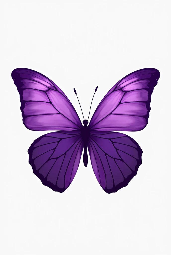 A title that says "The butterfly effect", whose main logo is a butterfly, the purple color is highlighted 
