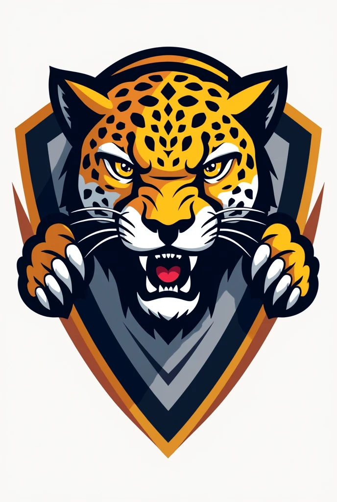 Leopard themed volleyball team crest 