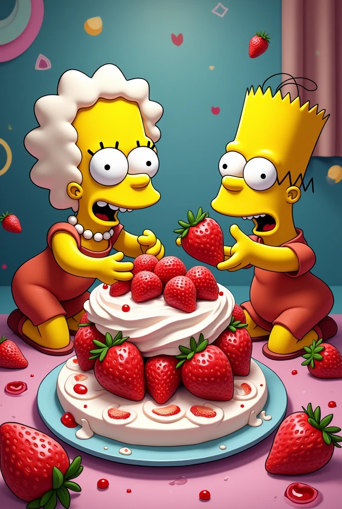 Strawberries and cream, Simpsons style