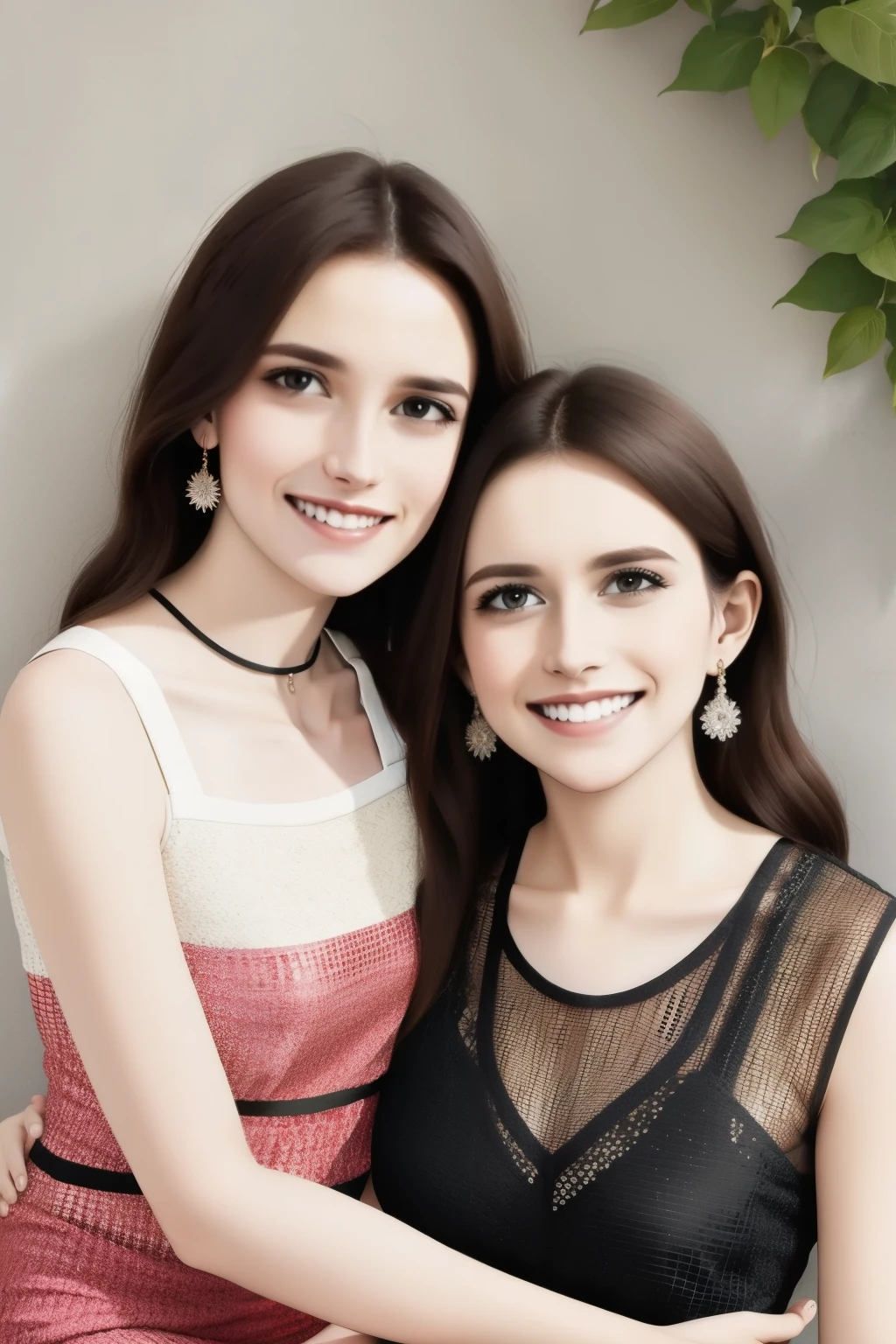 A mother and daughter on a magazine cover, vibrant colors, high-resolution, realistic portrayal, fashion-forward, loving bond, trendy attire, captivating smiles, natural beauty, professional lighting, contemporary style, artistic composition