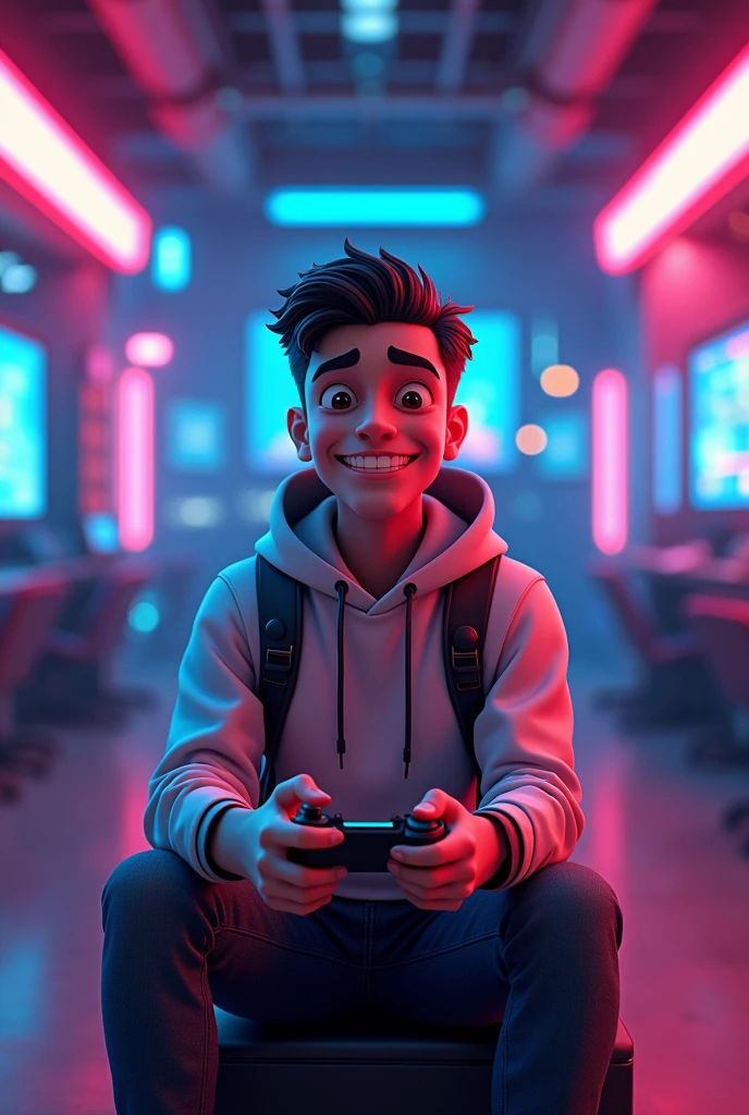 I created a profile picture for my YouTube channel and the theme is video games and my name Emanuel Gaming appears