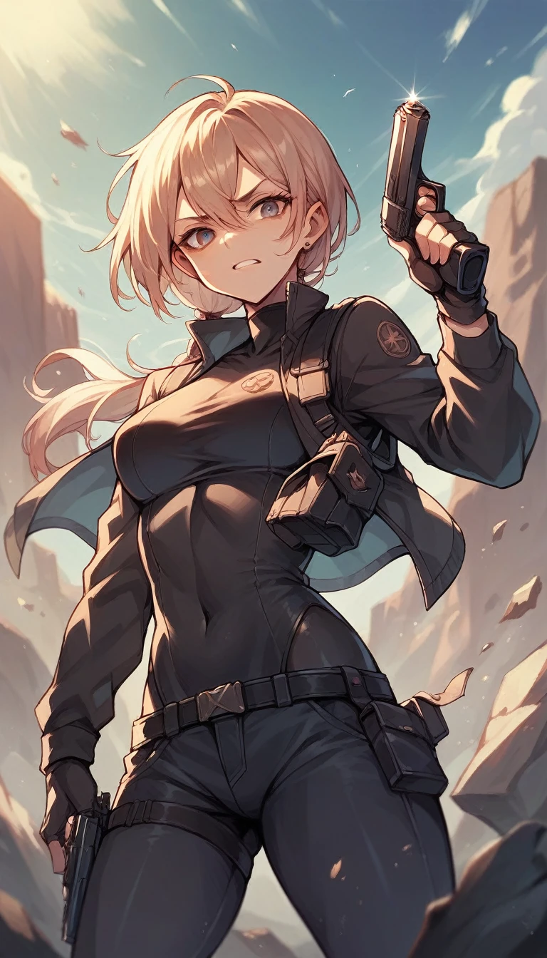 pistol with silencer