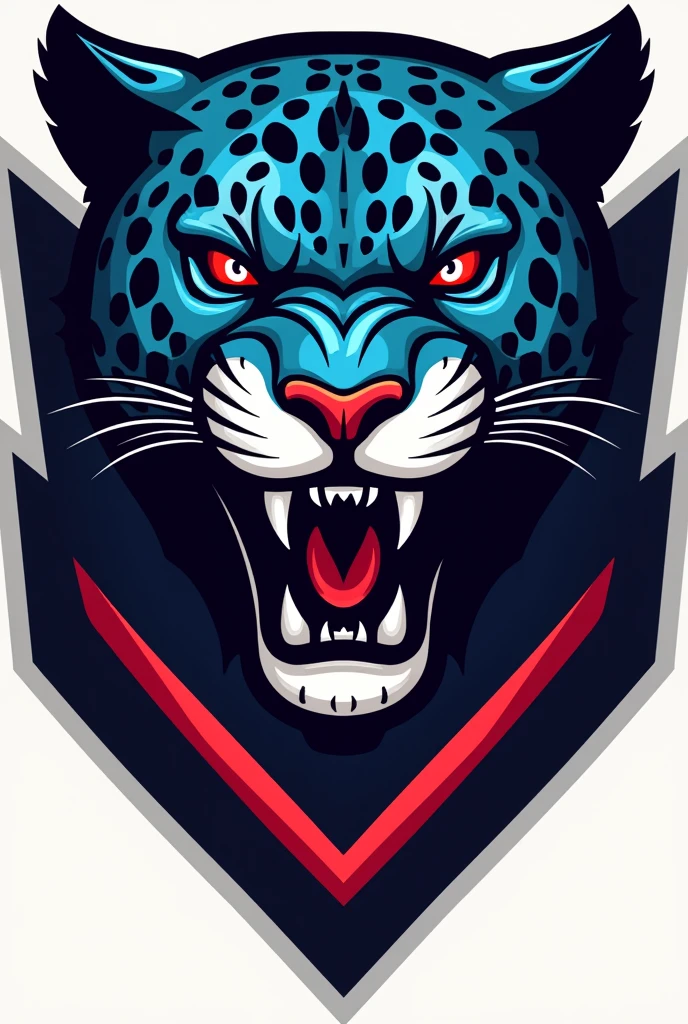 Leopard themed volleyball team crest