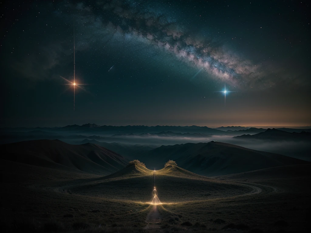 In the fading light of a distant star system, a majestic atmospheric galactic nomad drifts amongst the cosmos, its ethereal presence captured in an antique photograph. The image is grainy but evocative, with soft edges and a vintage feel. The nomad is a shimmering specter, its translucent form glowing with otherworldly energy. Its long, flowing tendrils trail behind like ethereal ribbons, creating a mesmerizing sense of movement frozen in time. The colors in the image are rich and deep, adding to the sense of mystery and wonder. The overall effect is stunning, a testament to the beauty and vastness of the universe.