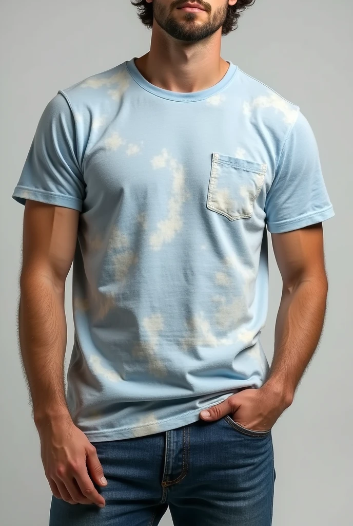 T shirt stone wash con cuello