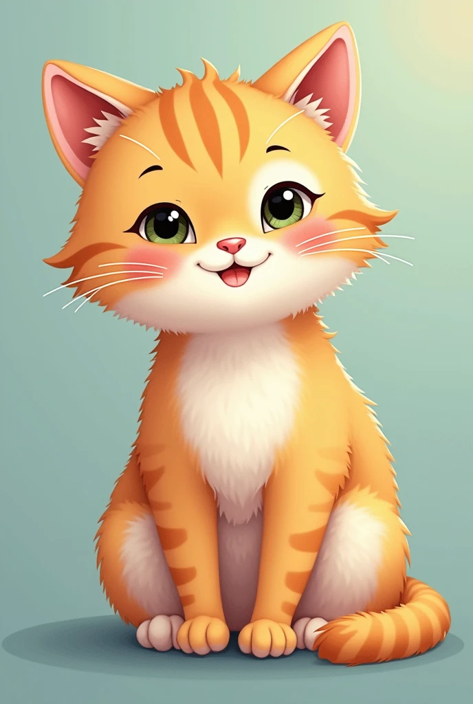 Cute cat,Anime Style