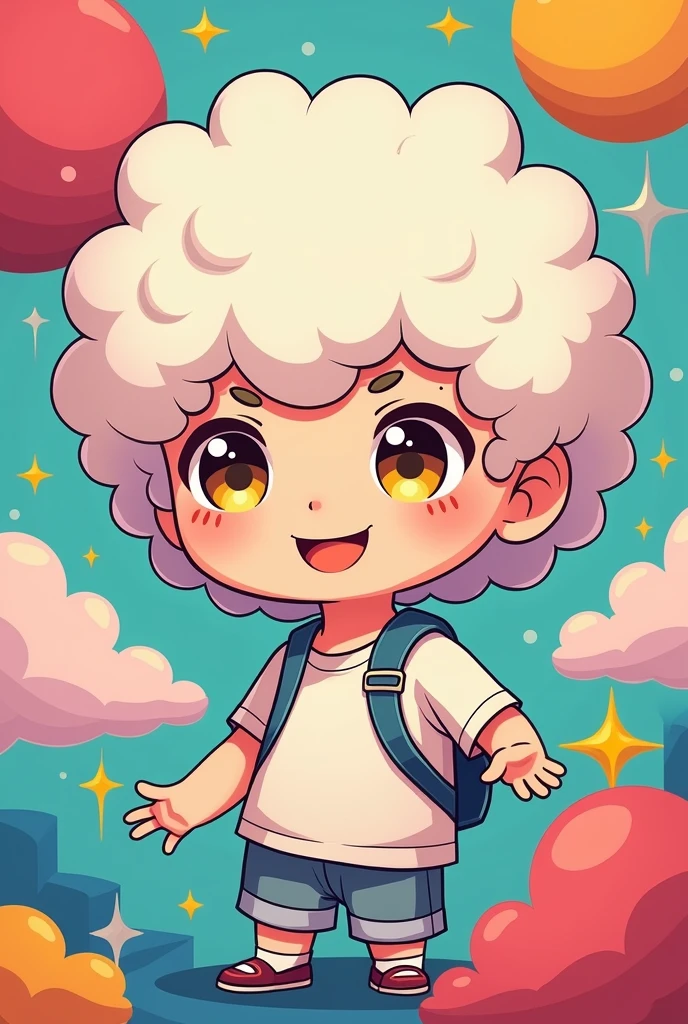 popmart blind box ip,a cute cloud hair boy