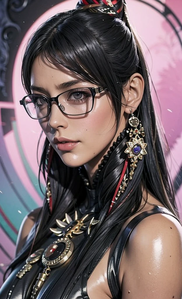 Woman with long black hair, naked and very beautiful, a pure temptation 