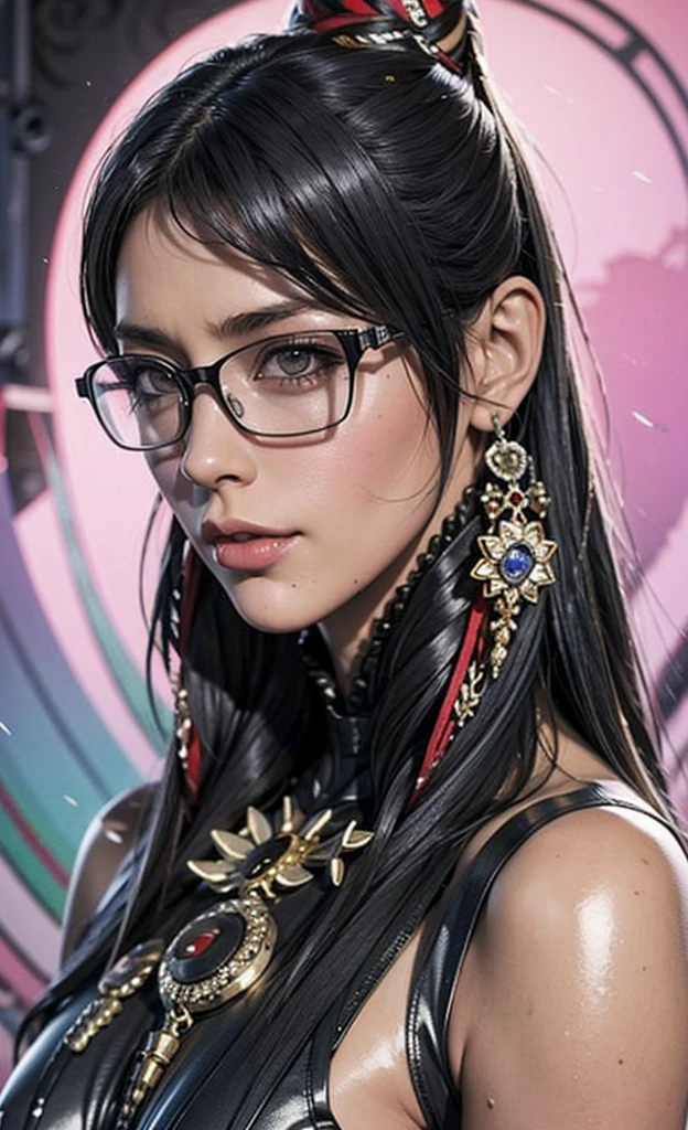 Woman with long black hair, and very beautiful, a pure temptation