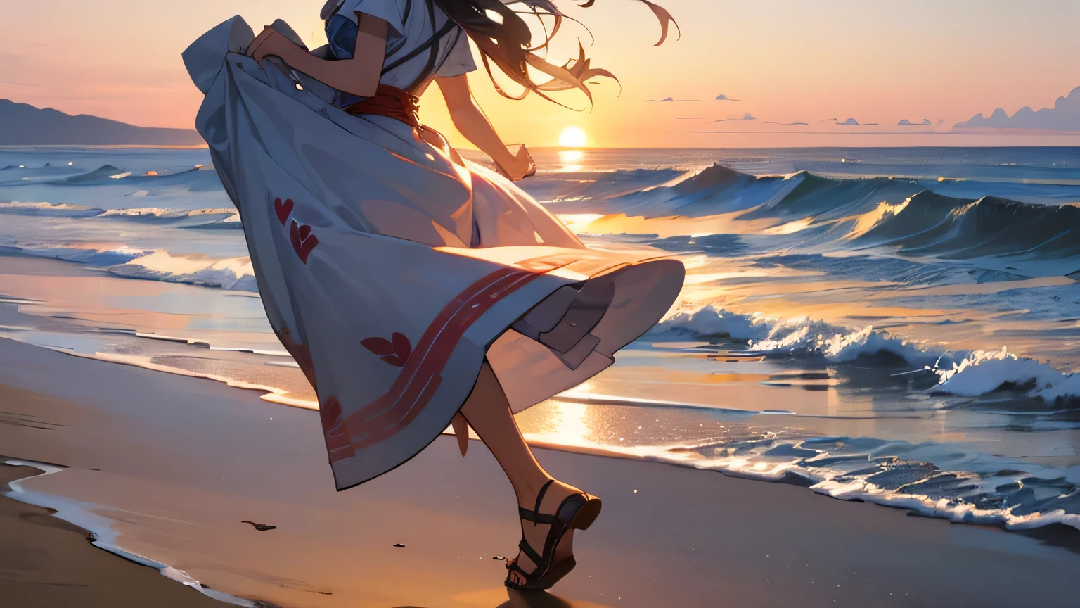 The prints of your sandals on the summer beach remind me of the not so distant past

[Verse 2]
The waves come and go, wiping out everything, but the only thing they can&#39;t erase is your smile

[Chorus]
The prints of your sandals are engraved in my heart The fun times will never come back

[Verse 3]
When the sun goes down, loneliness creeps in. The days I spent with you々
Shining in my heart

[Bridge]
On the beach at dusk, I search for your voice Memories carried on the wind Like an indelible dream

[Chorus]
The prints of your sandals are engraved in my heart The fun times will never come back