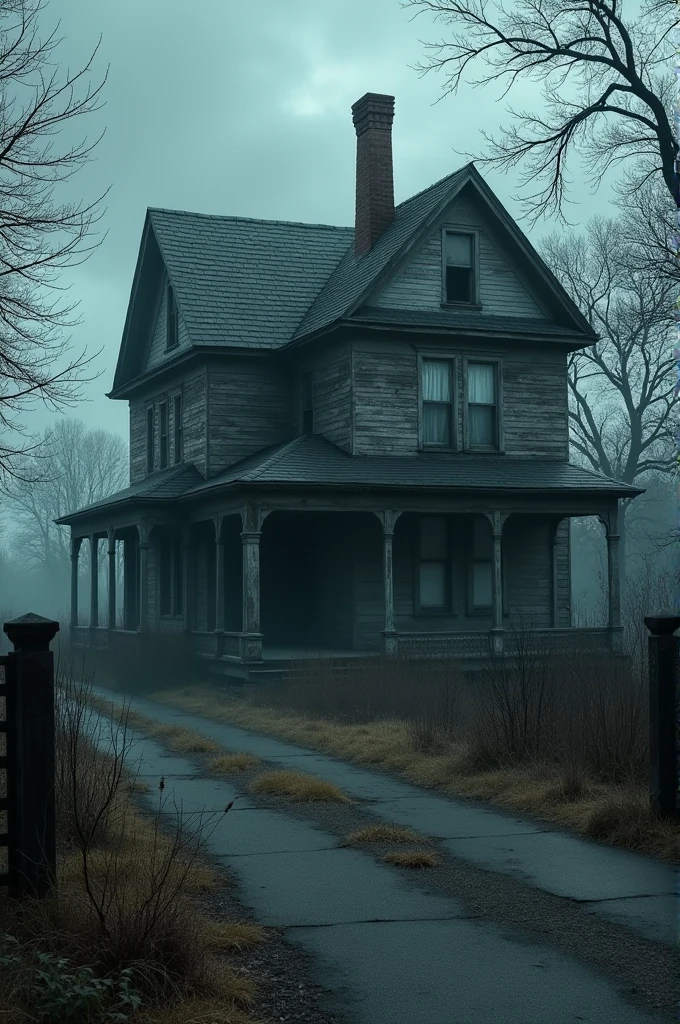 In a quiet suburb an old house. Scary