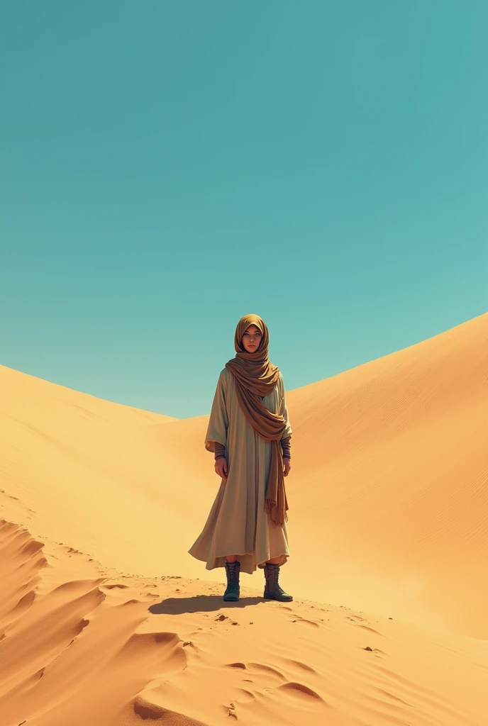 A woman in the desert 