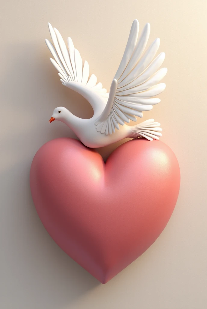 Make this emoji 💖🕊️ realistic
