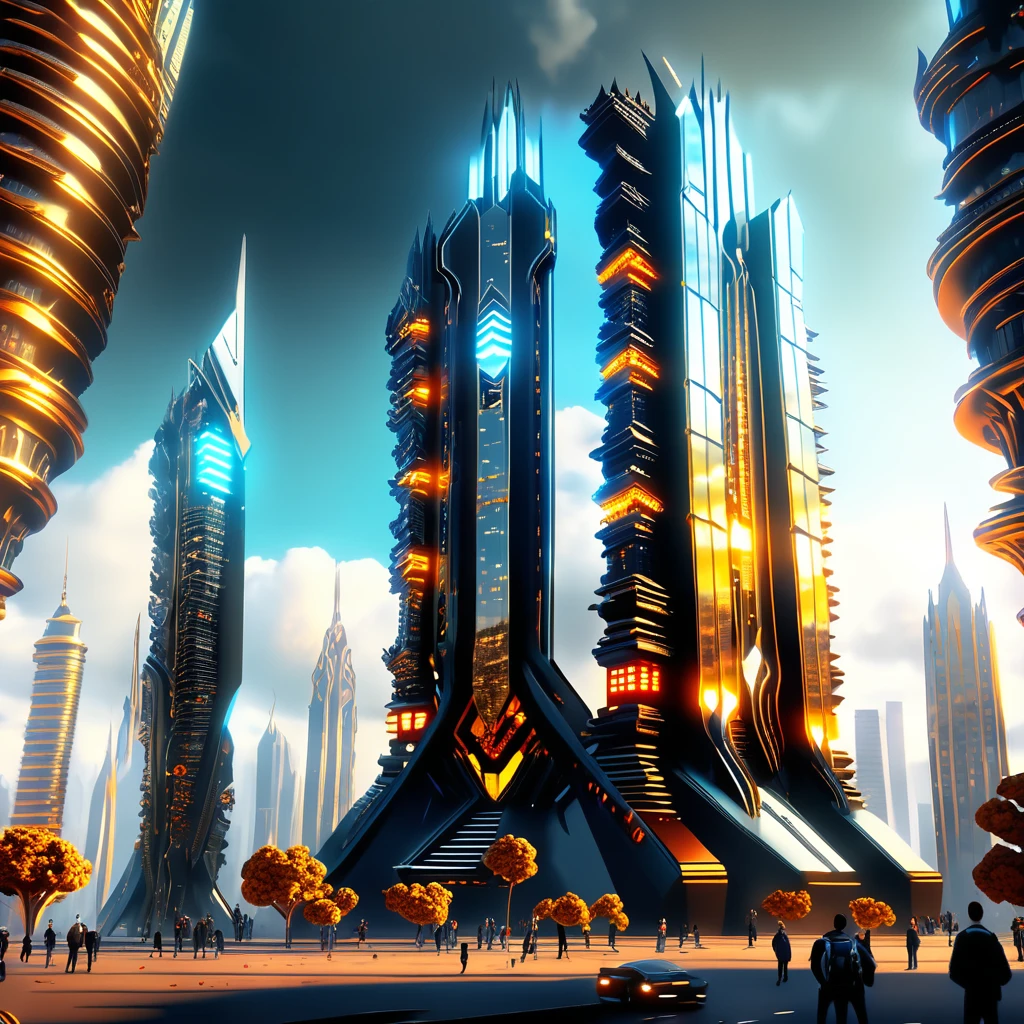 ((best qualityer)), ((work of art)), ((realisitic,digitl art)), (hyper detailled), skyscraper, no human, octane rendering, ray tracing, volumetric lighting, back-illuminated,rim lighting, 8k, HDR,

