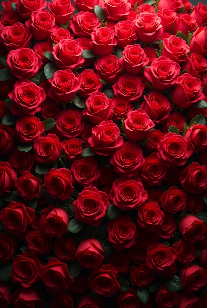 Make a bouquet of 100,000 red roses