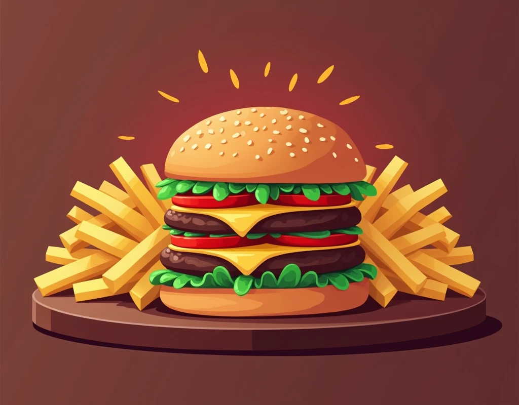 hamburgers with fries